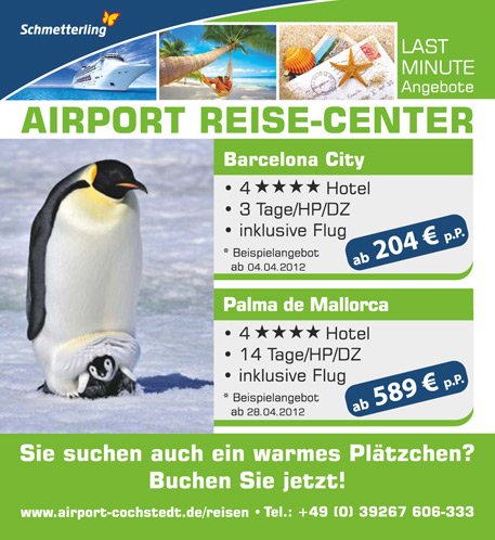 Schnell buchen und kräftig sparen!